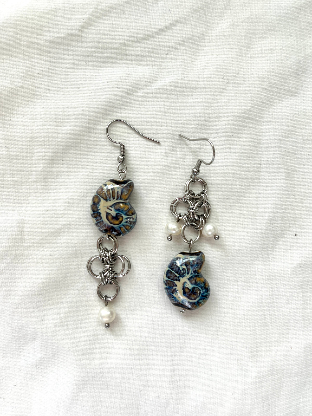 Ammonite earrings